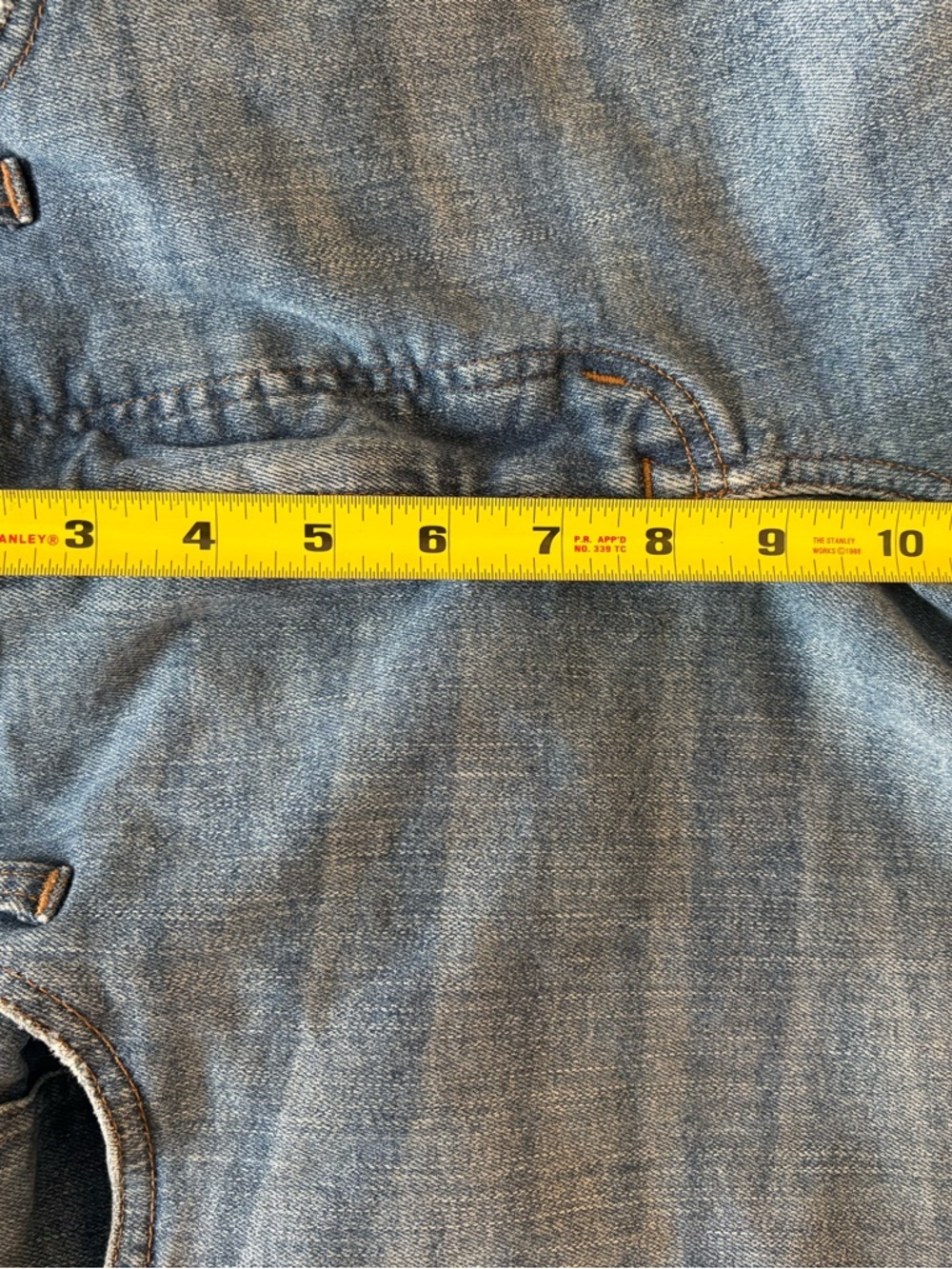 Madewell Light Blue Flared Jeans with Lettuce Hem - Picture 5 of 9
